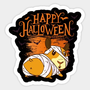 Halloween Happy Halloween Funny Guinea Pig Costume Sticker